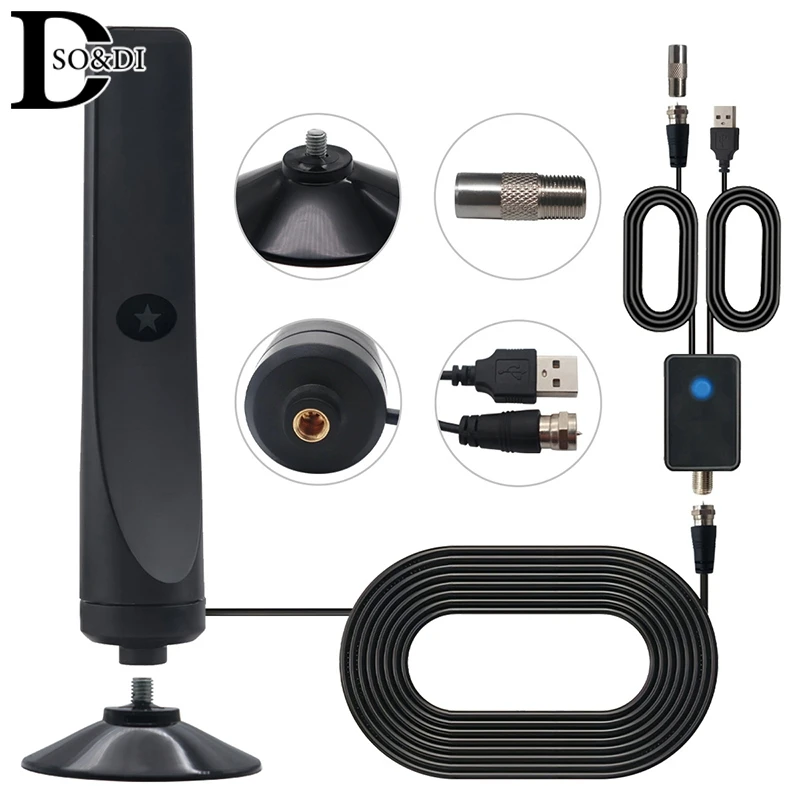 

Digital Antenna For Smart TV Indoor HD Digital Portable TV Antenna With Signal Booster Support All TV