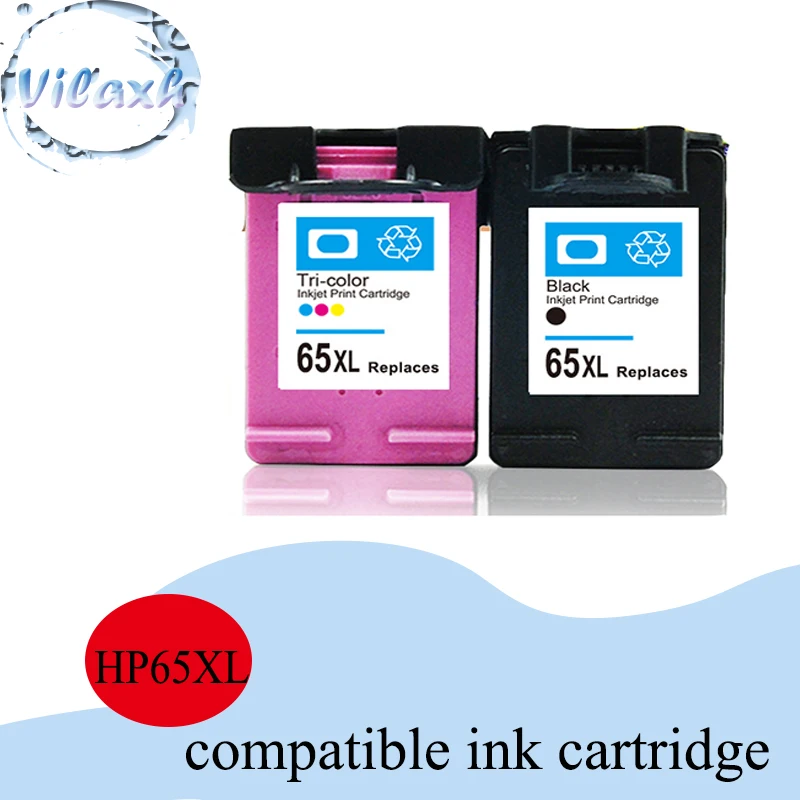 

Vilaxh Compatible Ink Cartridge For HP65XL Printer Deskjet 2620 2621 2622 2623 2624 2625 Envy 5010 5020 5030 5032 5034 5052 5055