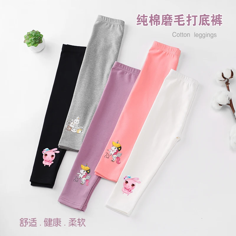 Girls' leggings, pure cotton, spring and autumn thin style, new children's pants for outerwear, girls' versatilebaby casualpants