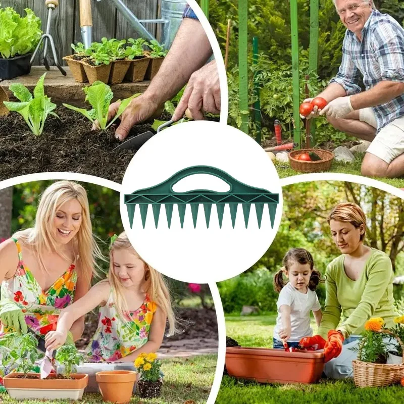 اليد Dibbler 12 حفرة البذر السريع في التربة حفار حديقة اليد تخفيف التربة زارع زراعة المعونة كفاءة حديقة الإكسسوارات