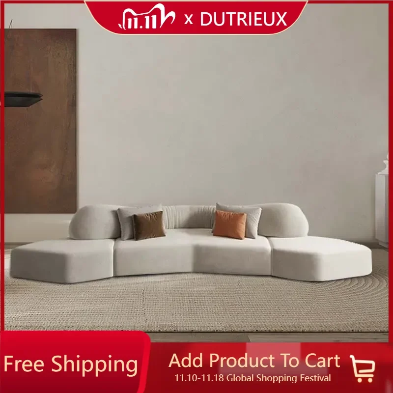 

Fancy Unique Living Room Sofas Soft New Arrival Modern Recliner Lazy Sofa Floor Nordic Velvet White Divano Apartment Furniture