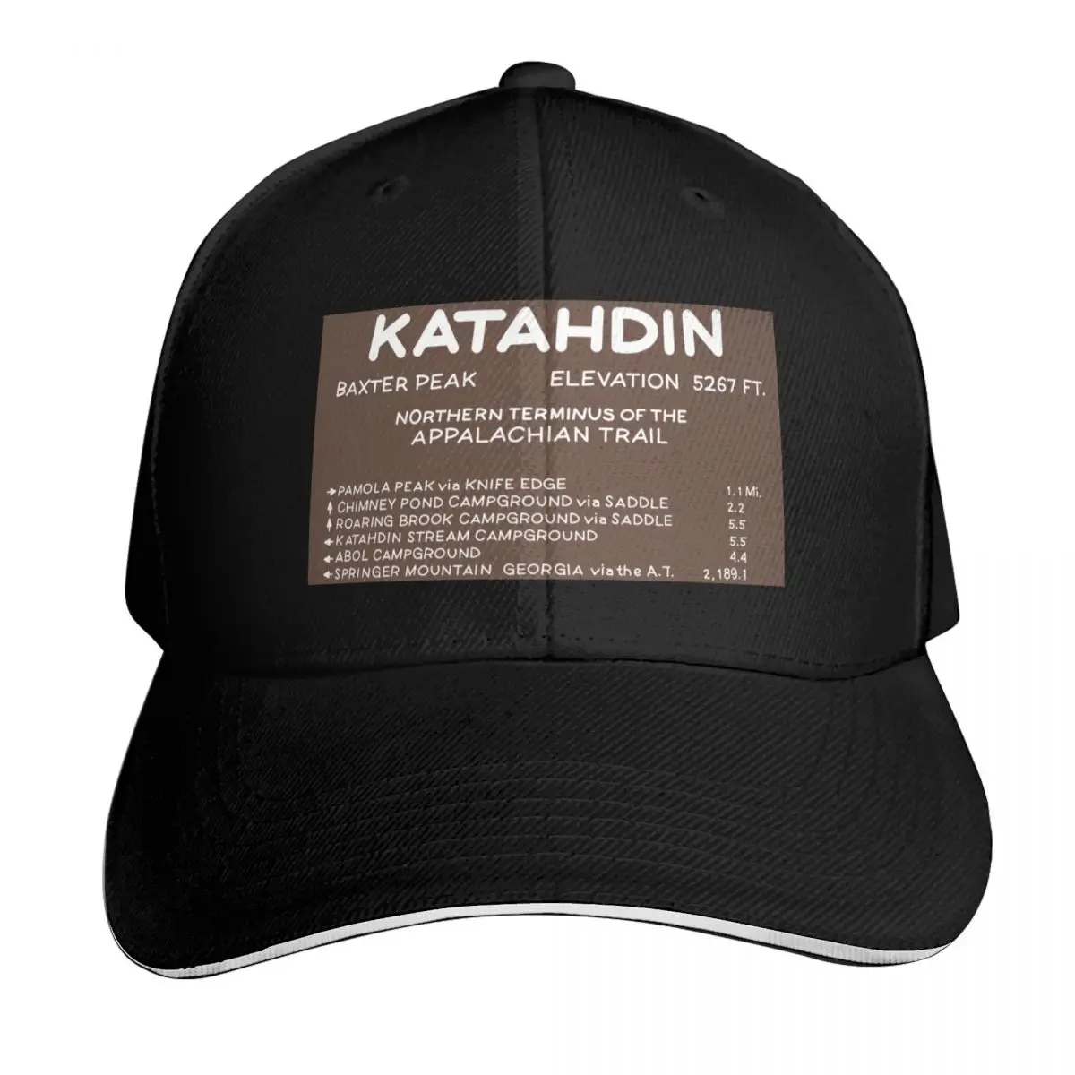 Mount Katahdin peak sign Baseball Cap designer cap black |-F-| Hat Man Luxury Women's Golf Wear Men's