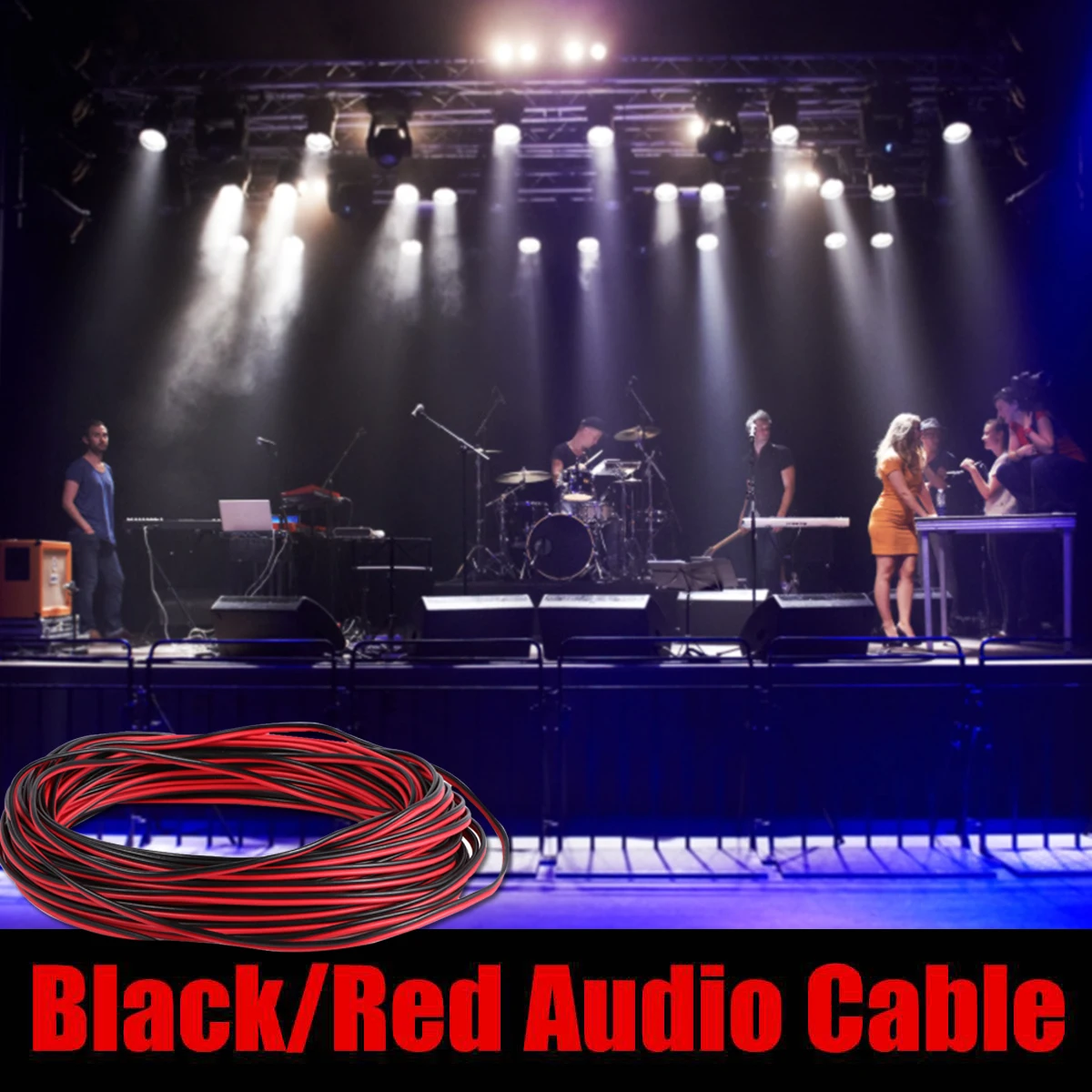 

Speaker Cable Cord Stereo Flexible Stranded Wire Copper Audio High Fidelity Durable Signal Transmission Installation Connectors