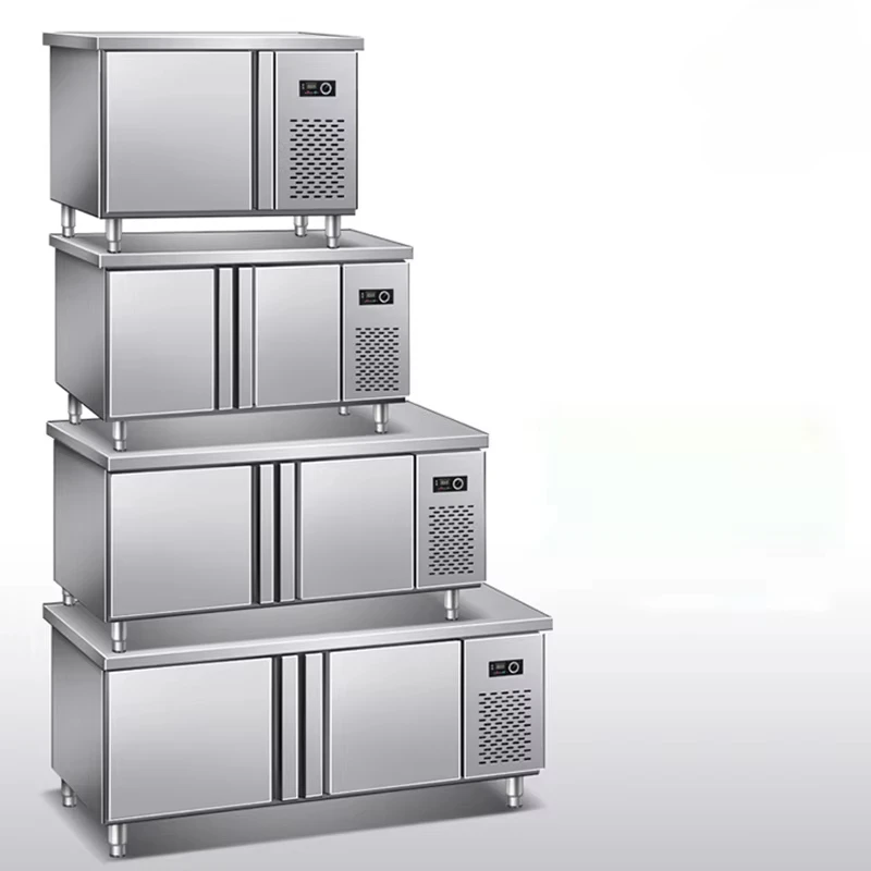 QDMECH Large Capacity Undercounter Freezer Stainless Steel Refrigerator Work Table Commercial Kitchen Equipment
