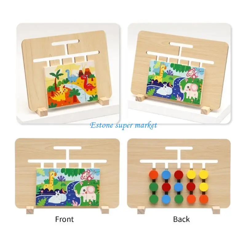 090B Puzzle per bambini Giocattolo colorato Giocattolo educativo precoce Puzzle Giocattolo per allenamento con coordinazione per