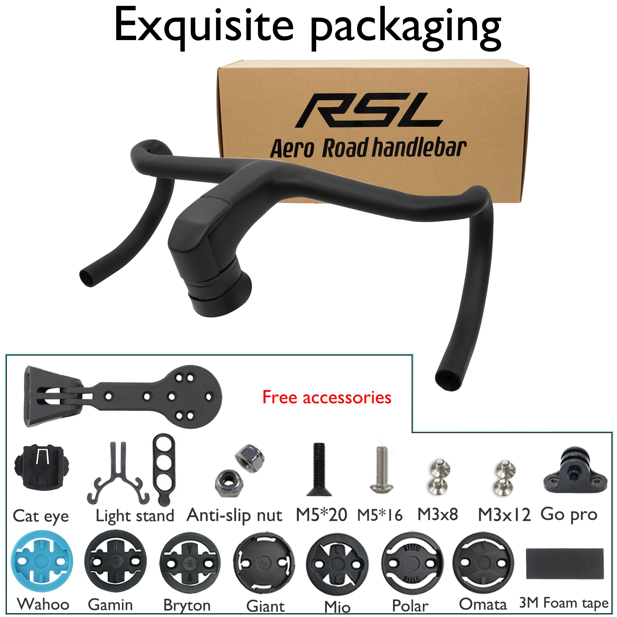 

Aero RSL Road Integrated Handlebar, Gen 8, 1:1, OCLV Full Carbon Build, Ergonomic/Aero, 28.6mm, 350-410mm, Beautifully Packaged