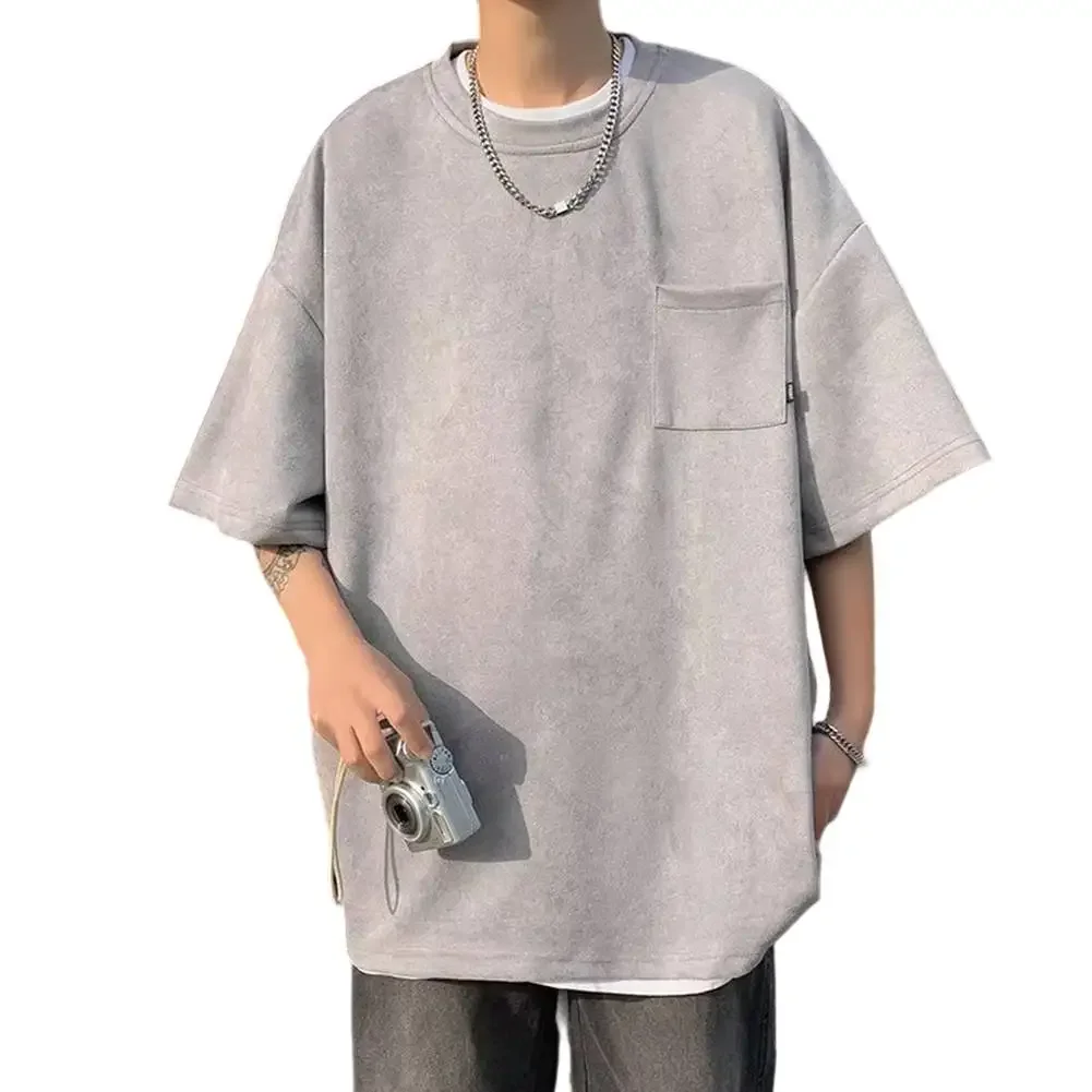 

Korean Short Sleeve Loose Round Neck Tee Everyday Apparel Fashionable Clothing Holiday Fashion Regular Length Top