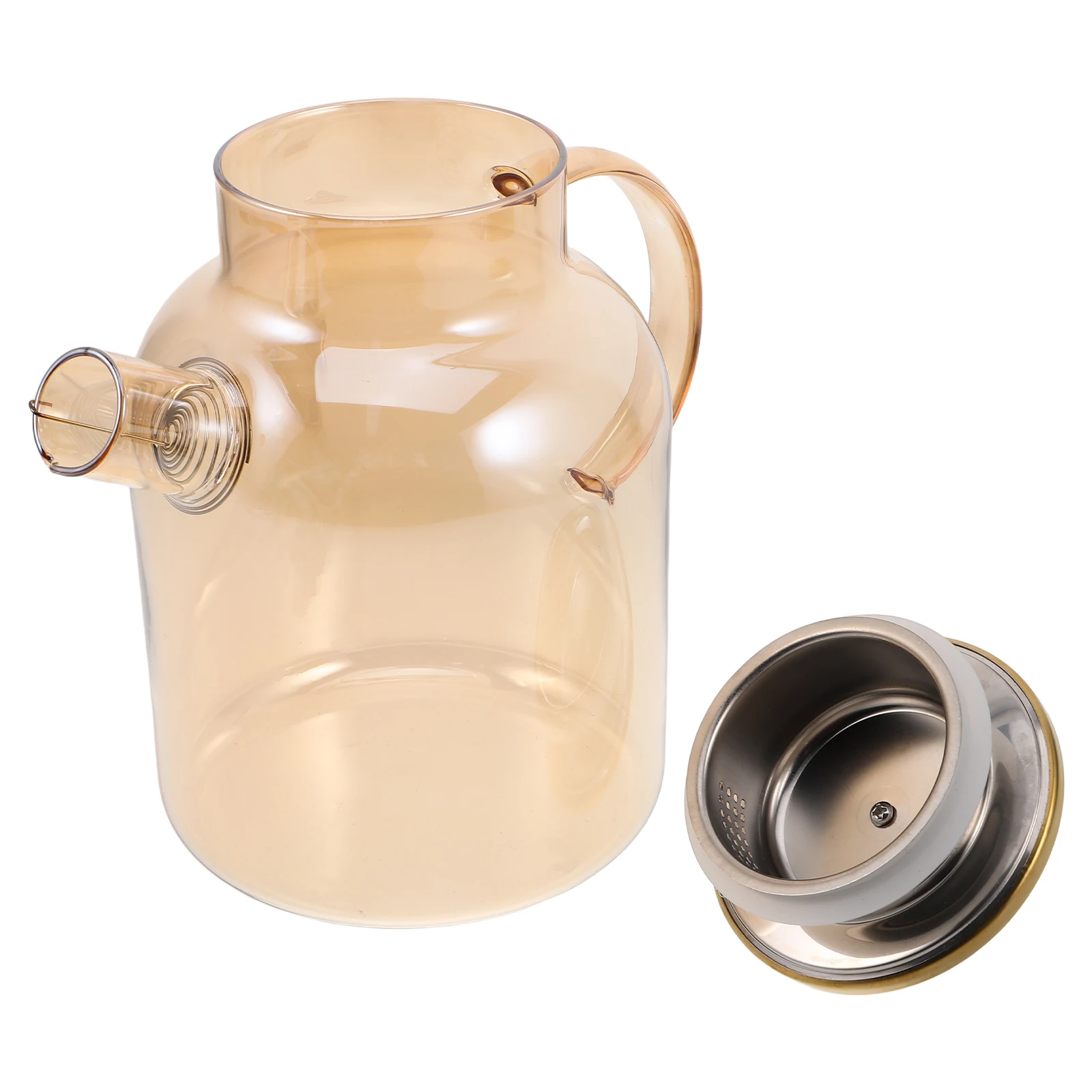

High Capacity Glass Water Carafe Transparent Heat Resistant Pitcher for Home Tea Serving Chilled Beverages Juice Dispenser