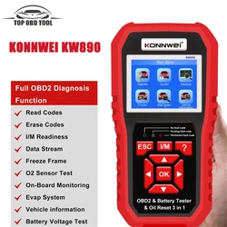 Newest KONNWEI KW890 OBD2 Auto Scan Tool Diagnosti Car Battery Tester&Oil Service Light Reset 3 in 1 Scanner Konnwei KW 890