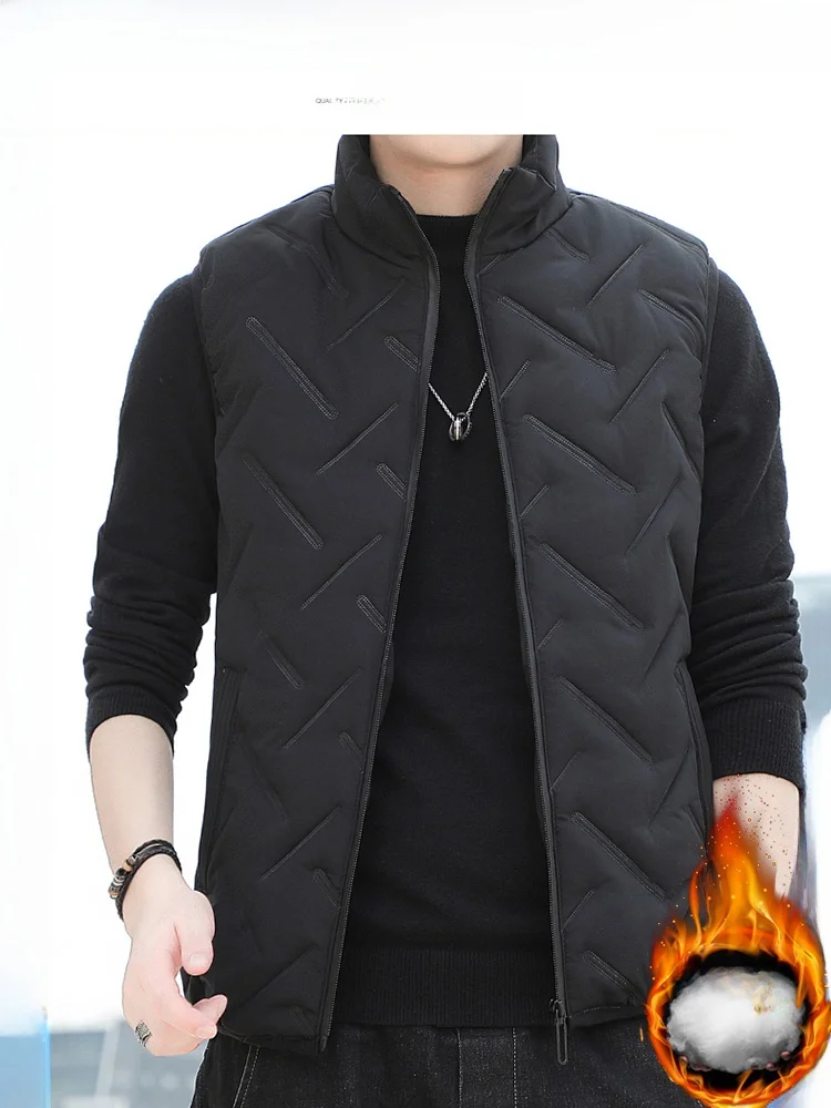 

Trendy Cotton Vest Men's Spring Autumn Winter Faionable Bal Jaet Korean Sle Youthful Stand Fit Online Exclu...