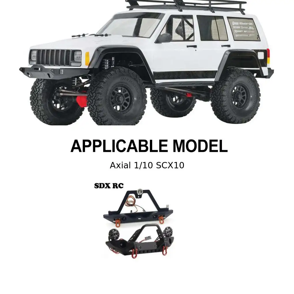 

1/10 Front And Rear Bumper Aluminum Alloy Wear-resistant Rc Front And Rear Bumper For Axial SCX10 TRX4 TRX6 RC Car Part