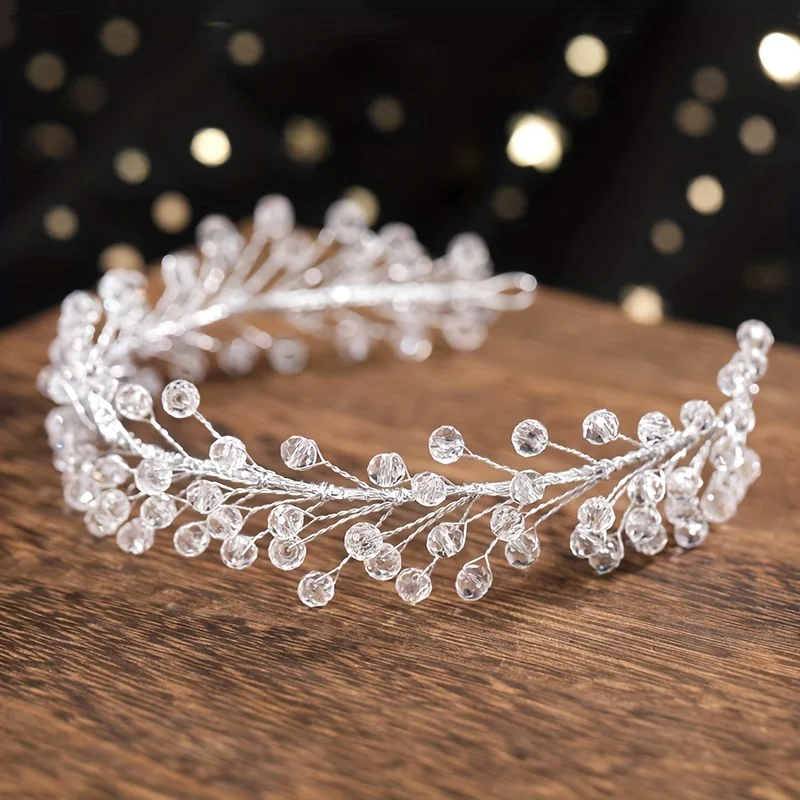 Luxury Hair Styling Headbands Hair Jewelry Faux Pearl Crystal Bride Tiaras Headpiece Wedding Bridal Hair Accessories