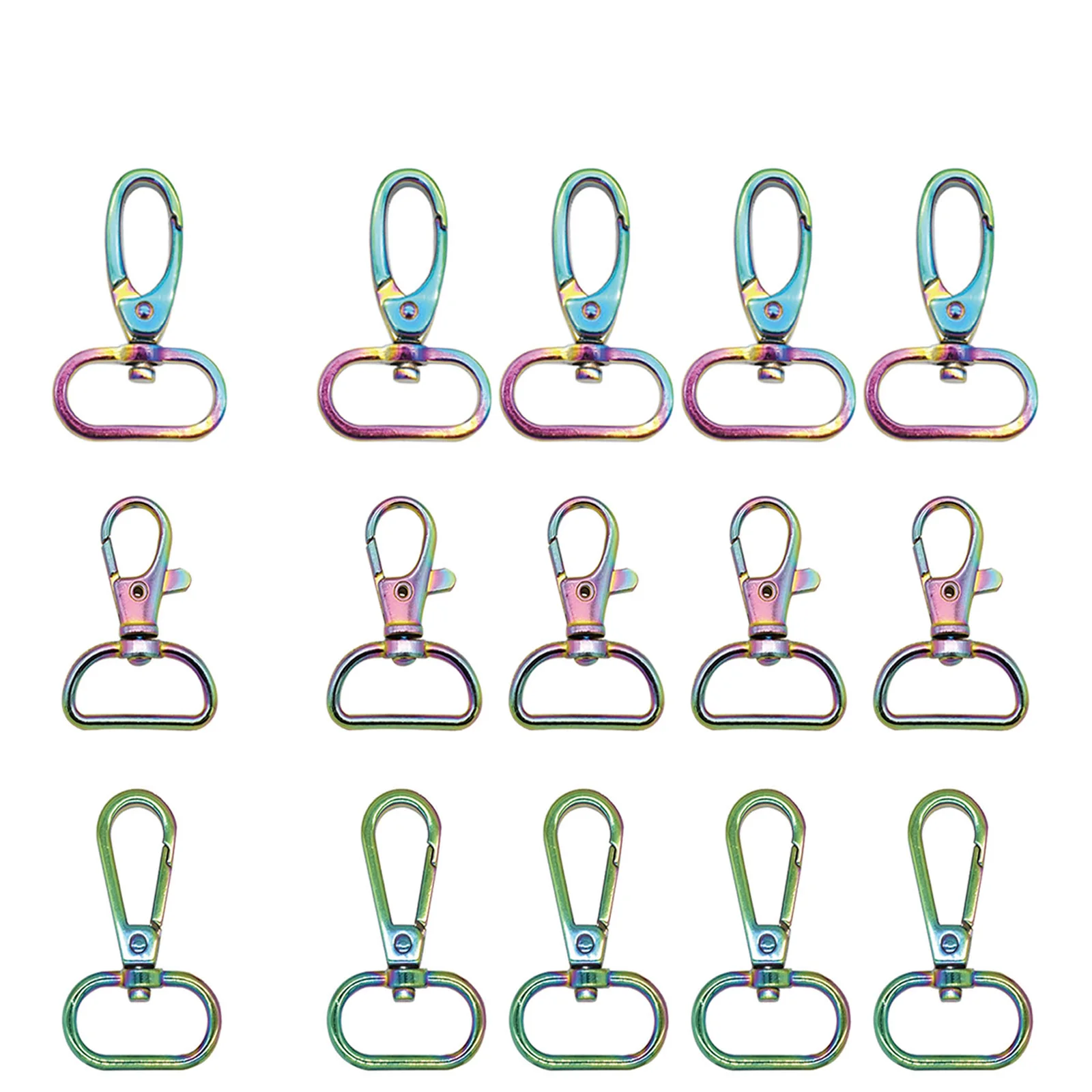 

1Inch Rainbow Swivel Clasp Mater Trigger Snap Claw Spring Round Buckle Dog Collar Buckle Lobster Clasp Handbag Strap Hook