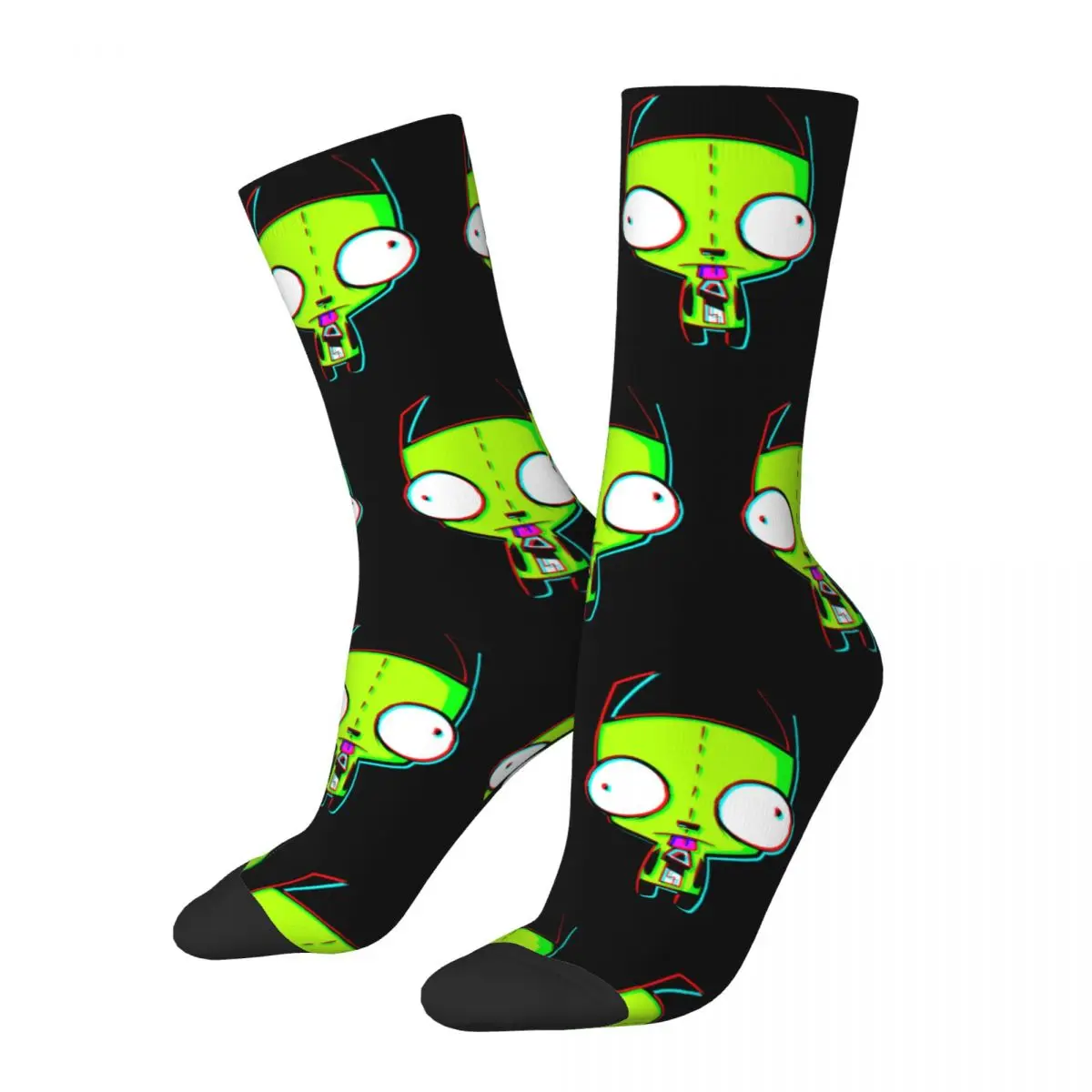 

Crazy Design GLITCH'D GIR Design Theme Sports Socks Merch All Season Invader Zim Kawaii Cotton Long Socks Non-slip