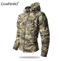 Lurker-Chaqueta táctica de piel de tiburón para hombre, abrigo impermeable de lana con capucha, ropa de caza, nueva chaqueta de camuflaje para exteriores, otoño