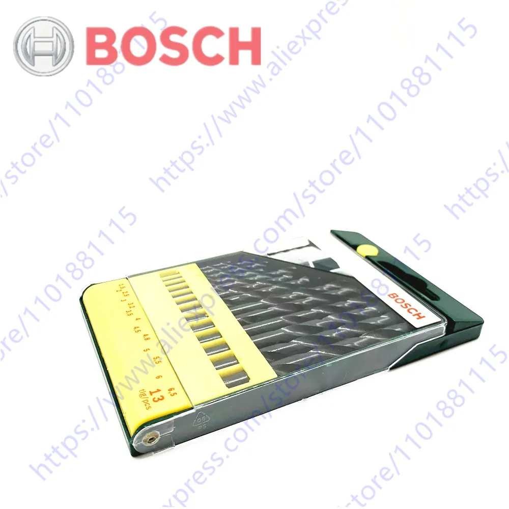 Bosch 13PCS Twist Drill Set 1.5-6.5mm Drill Bits Metal Drill Bit Sets Metal Drill Bit HSS-R, Set 13 PCS