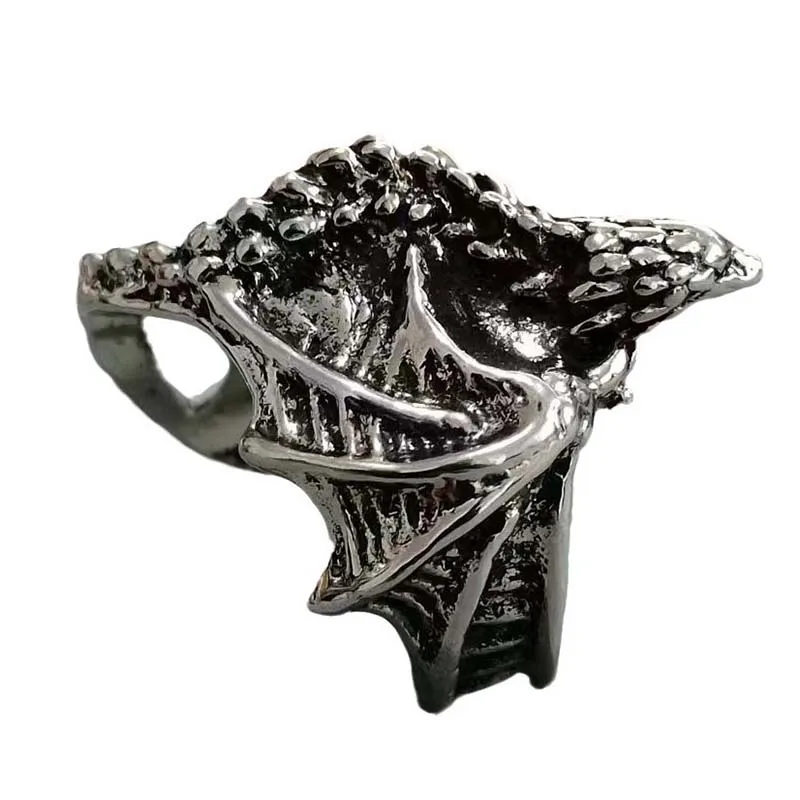 Drachen ringe Gothic Punk-Stil Flugsaurier Flügel öffnen verstellbare Ringe für Männer Frauen Vintage Schmuck Accessoires Geschenke