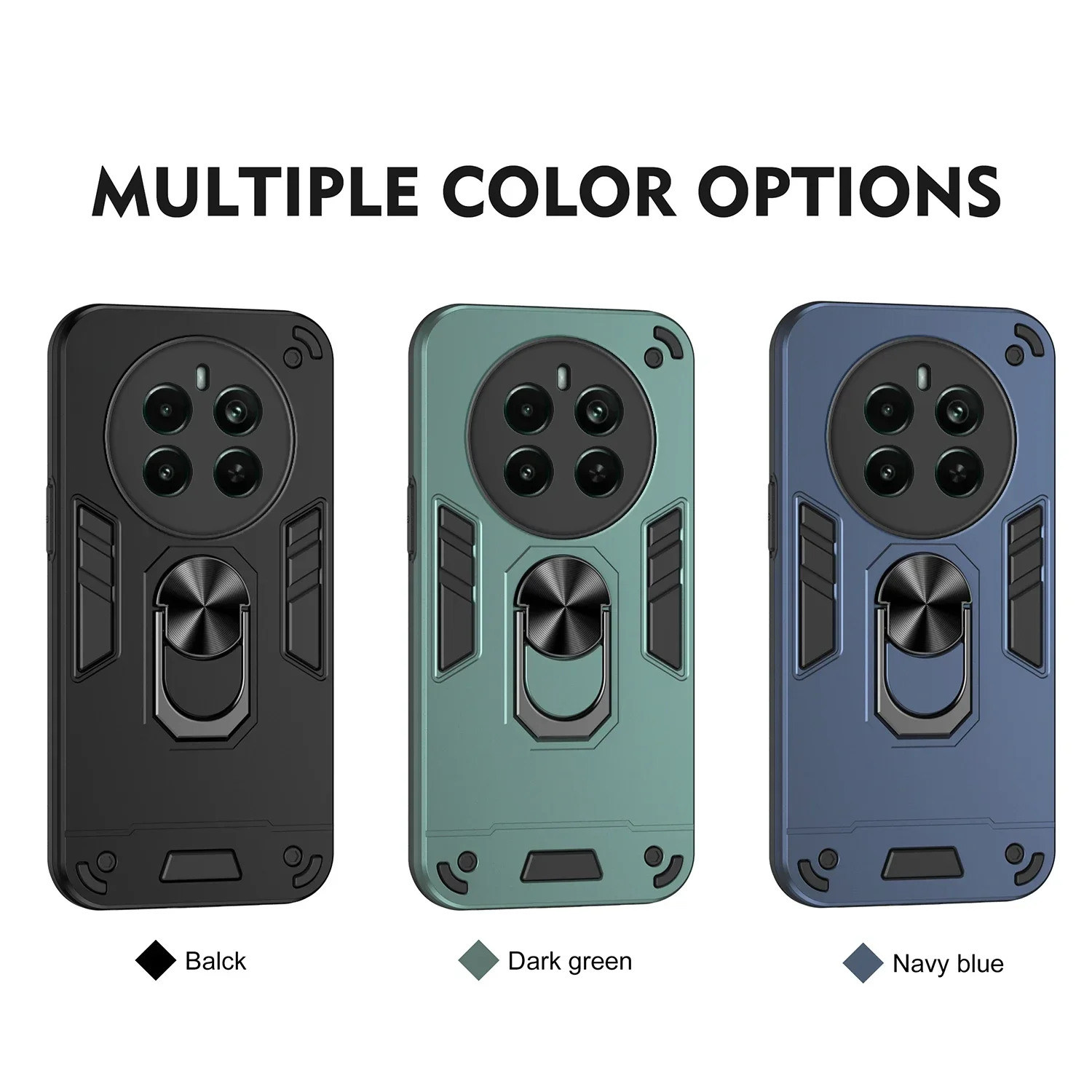 Magnetic Bracket Shell for Realme 12 Pro Plus 11 X 10 9 Pro C65 4G 5G Narzo 70 Pro V50 C55 C53 C51 N55 N53 Anti Fall Armor Case