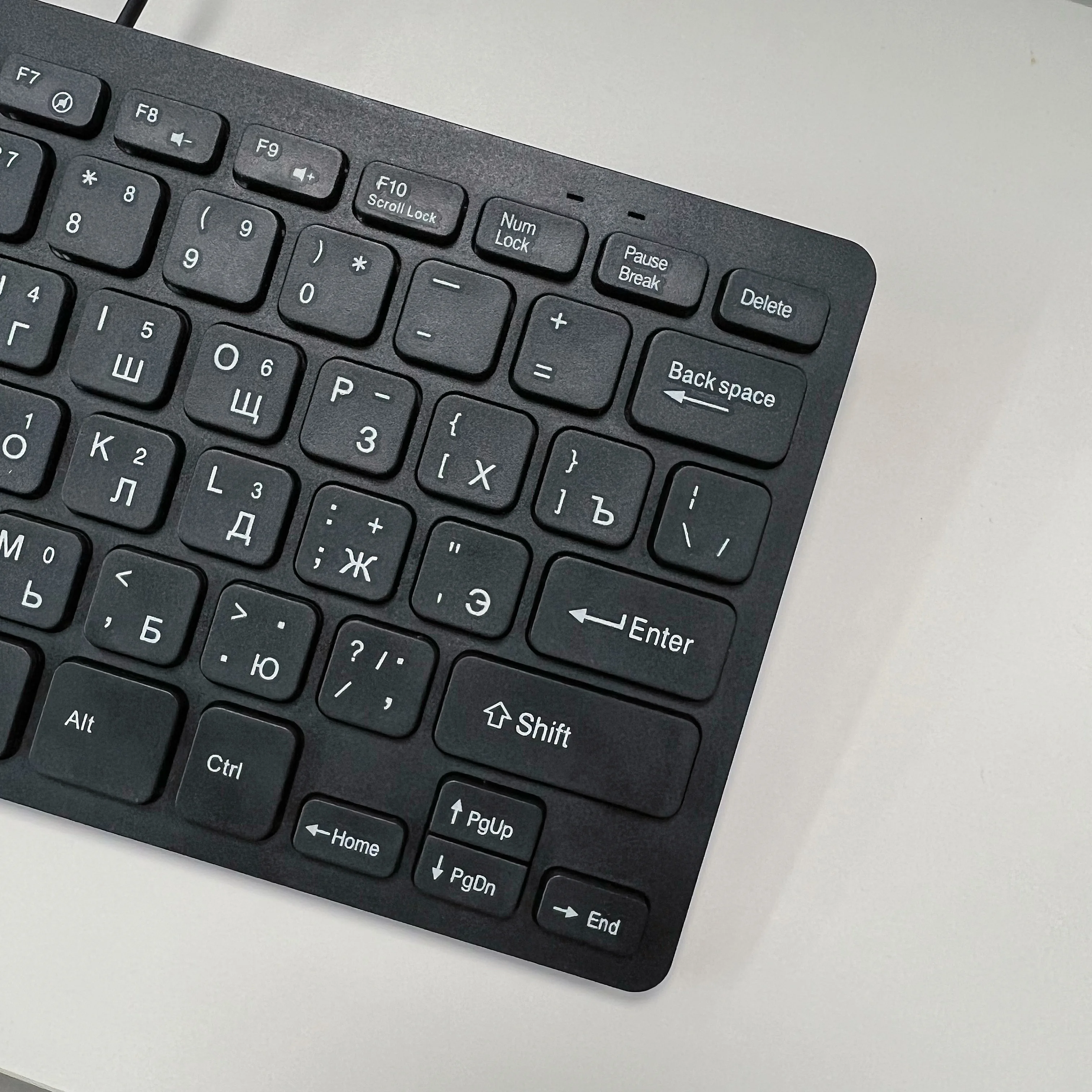 Japanese German Russian French Spanish USB wired mini keyboard Language 78 Keys for Desktop Computer PC Laptop thin