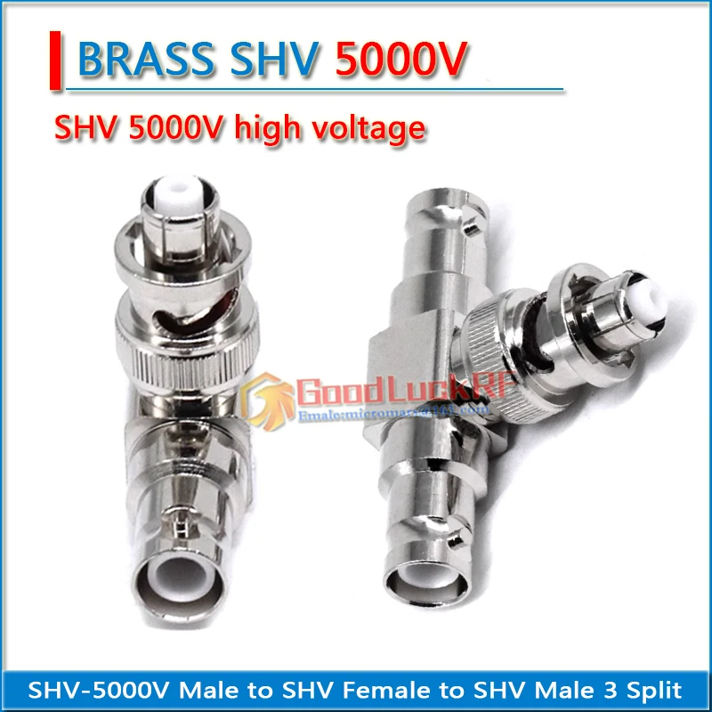 High Voltage Power 5000V 5KV SHV-5000V SHV-5KV SHV5000V SHV Female to Dual SHV Male 3 Split 