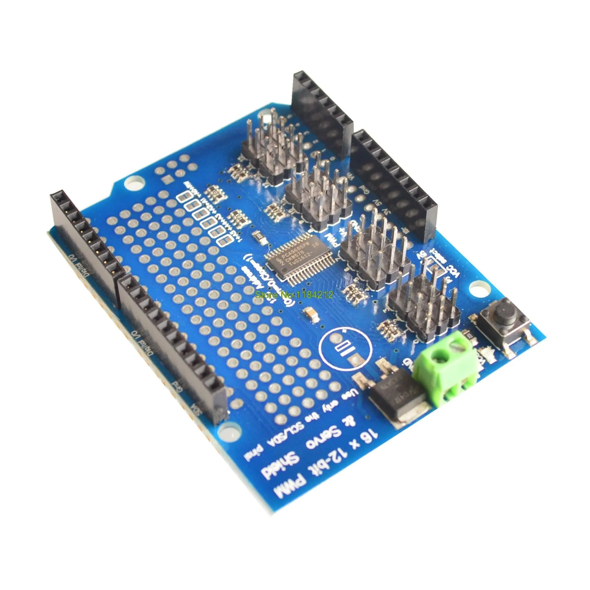 1PCS PCA9685 16 Channel 12-bit PWM Servo Drive Shield Board DC Motor Driver Module I2C Controlled PWM Driver for Arduino