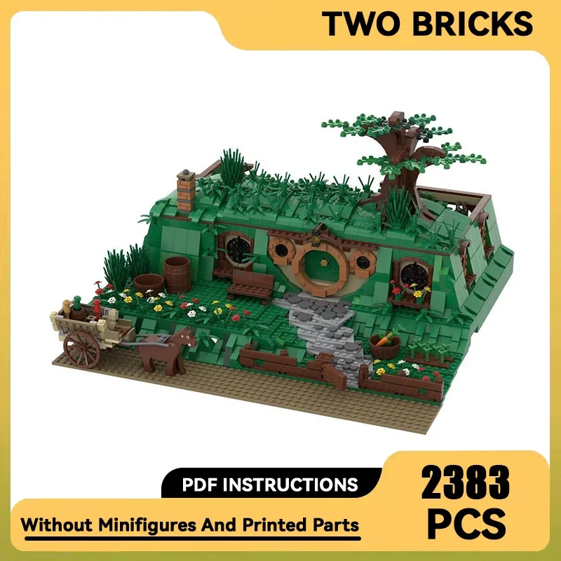 Magical Rings Movie Scene Moc Building Blocks Bag End House Model Technology mattoni assemblaggio fai da te Street View Toys regali per bambini