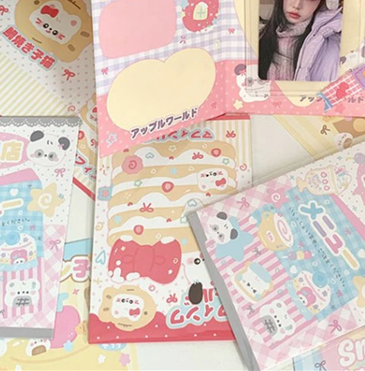 

10PCS Korean Ins Fashion Cute Kpop 3-inch Photo Card Back Card Foldable Card Holder Fix Decor Paper Board DIY Packing Material