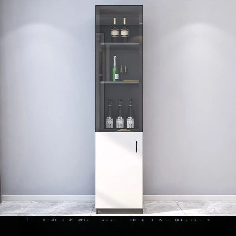 Wine cabinet tempered glass door living room cabinet, household wine rack against the wall floor small cabinet