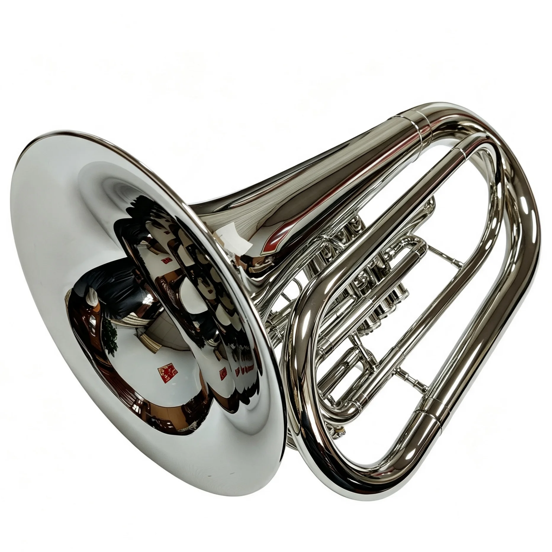 Nickel Plated Tone Bb Marching Baritone Horn
