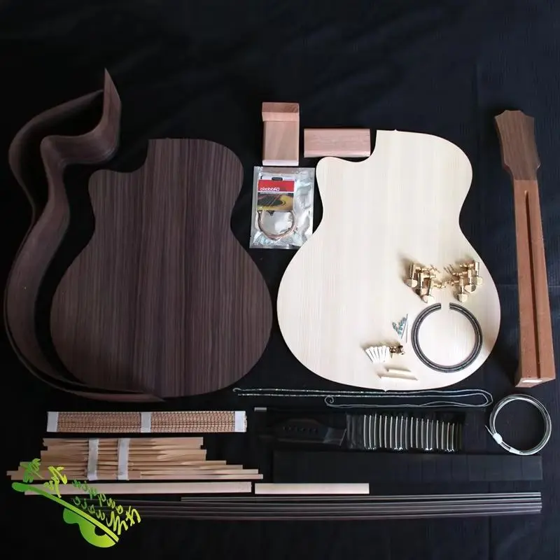 HUATOOL 3A Grade Acoustic Guitar DIY Kit GA/GAC/