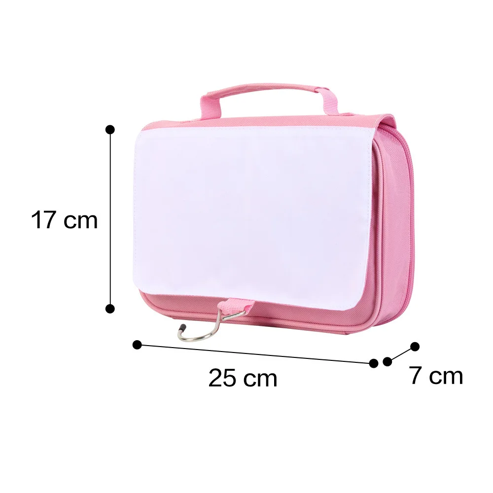 Sublimation Blank Makeup Bags With Hanger Travel&Business Trip Cleaning Supplies Storage Washing bag Cosmetic Bag For Heat Print