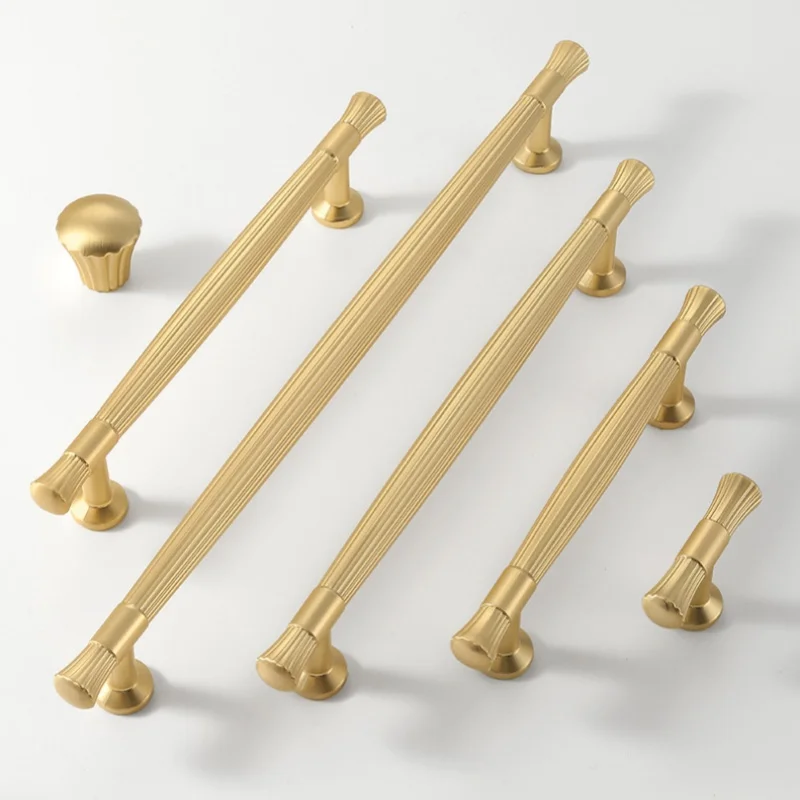 High-end Stripe Kitchen Cabinet Storage Handles Nordic Cupboard Dresser Drawer Knobs Wardrobe Closet Door Pull Furniture Handles