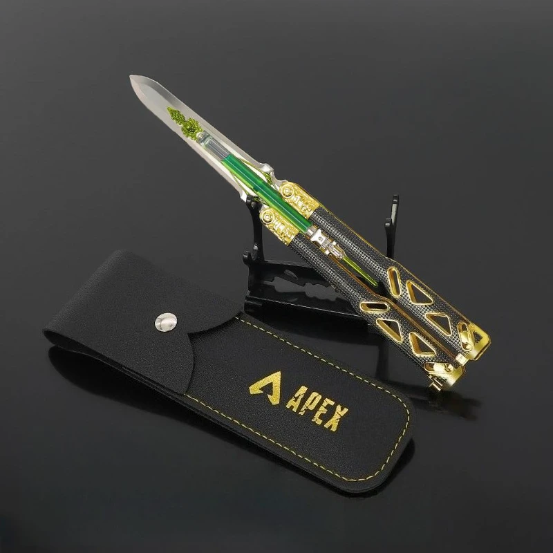 

In Stock 21cm APEX Hero Butterfly Knif Sword Weapon Non-Sharp Blade Game Peropheral with Leather Case for Kids Birthday Gifts