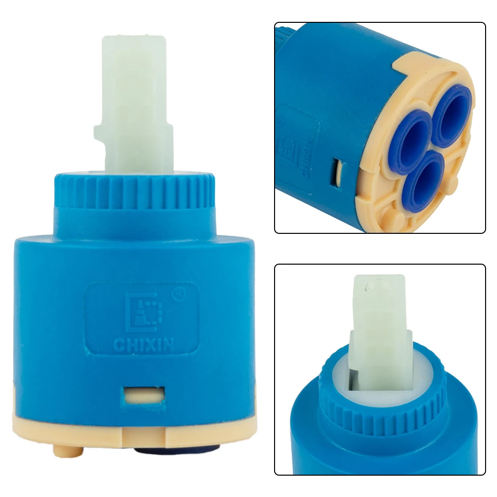 Lever Tap Mixer Spool 40/35mm Ceramic Disc Cartridge Kitchen Blue Ceramic+Plastic For Faucets Bathroom Faucets