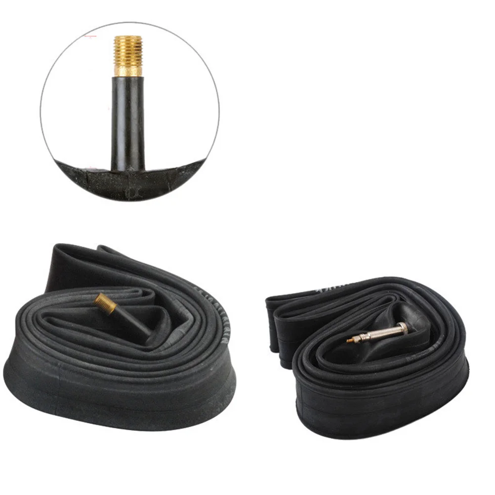 

2pcs Bicycle Inner Tube Rubber Stroller Mountain Bike Black Cycling Tubes Durable Soft Flexible Butyl Material Repair Gadget