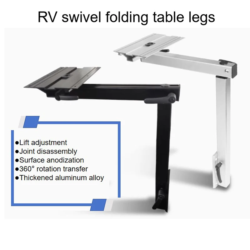 

TYTXRV Caravan Accessories Aluminum Alloy Table Leg Movable Rotatable and Height Adjustable For Camper RV Motorhome