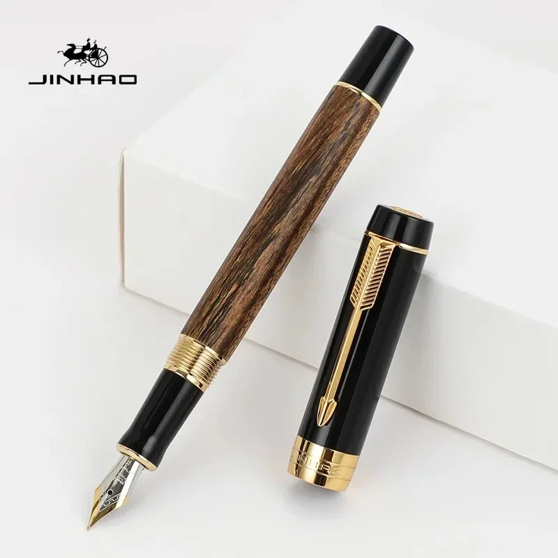 Imagem -03 - Jinhao 100 Mini Caneta Tinteiro Seta Dourada Clipe Caneta de Luxo m f ef Nib Escrita Canetas de Tinta Papelaria Negócios Escritório Material Escolar