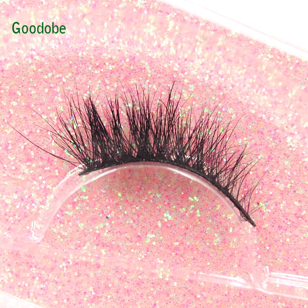 Goodobe 3D Real Mink Half False Eyelashes Natural Soft Short Eyelash Luxury Cruelty free Reusable Half Lashes Eye Beauty Makeup