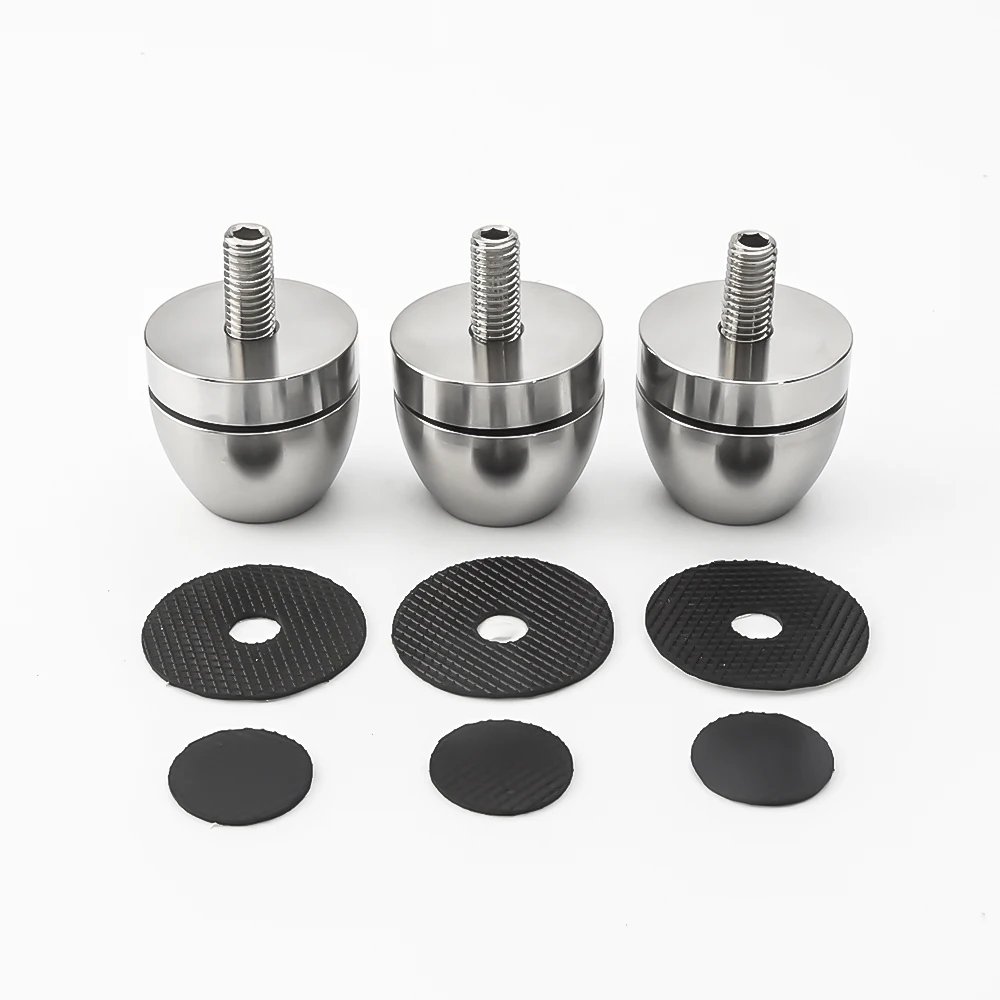 

HIFI Audio Speaker Amplifier Chassis FE Shock Absorber Stainless steel Pad Feet Base Nail Isolation Spikes Stand ceramic beads