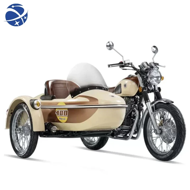 YYHC 100km/h 400cc large space three wheeled motorcycle adult Retro Motorcycle with sidecar for SHINERAY Weekend breeze 400