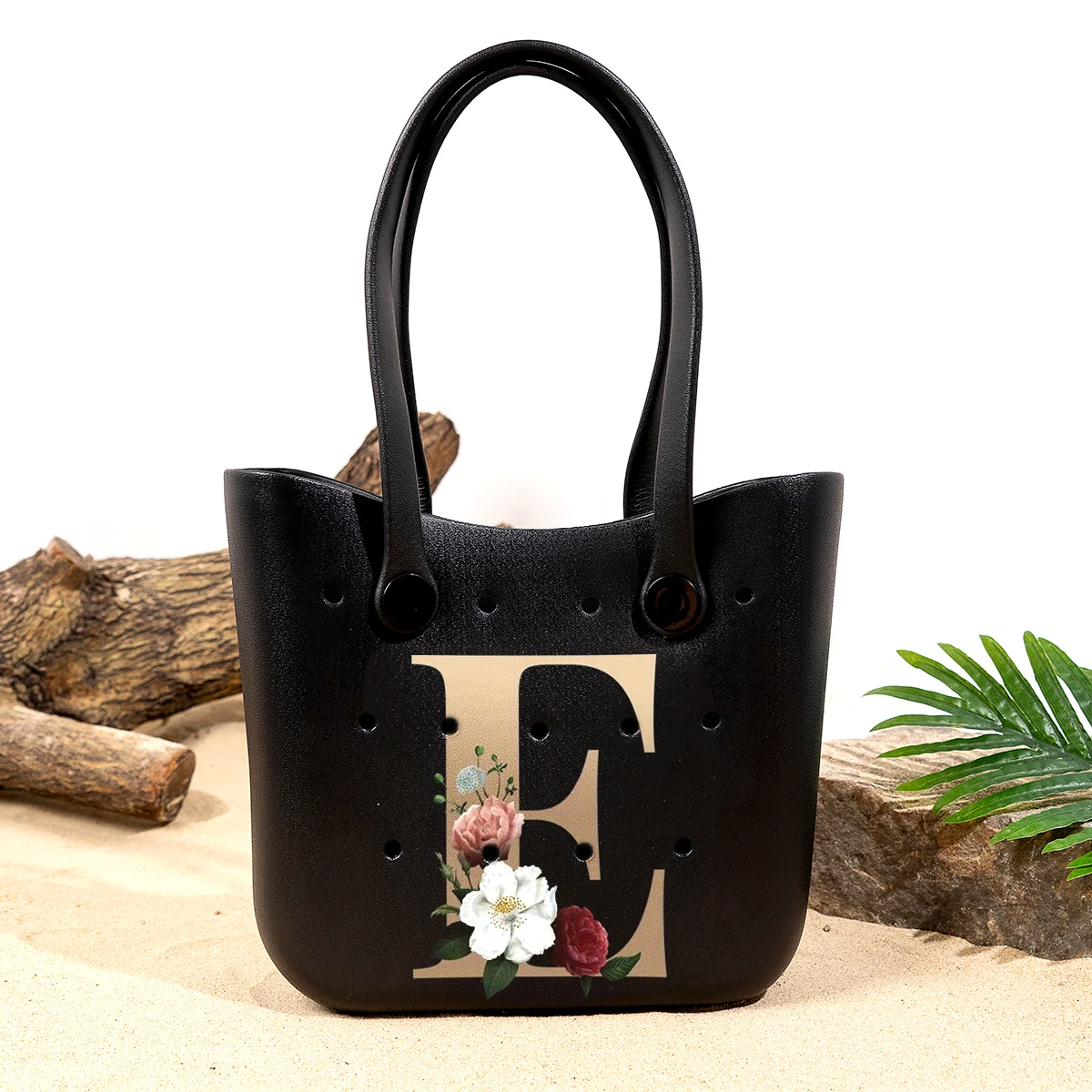 

Модная сумка Eva с цветочным принтом и буквенным принтом, большая вместимость открытия, вмещающая книги, бутылки с водой и таблетки для косметики, подходит для ежедневных пляжных прогулок, путешествий и отпуска, универсальная для всех сезонов