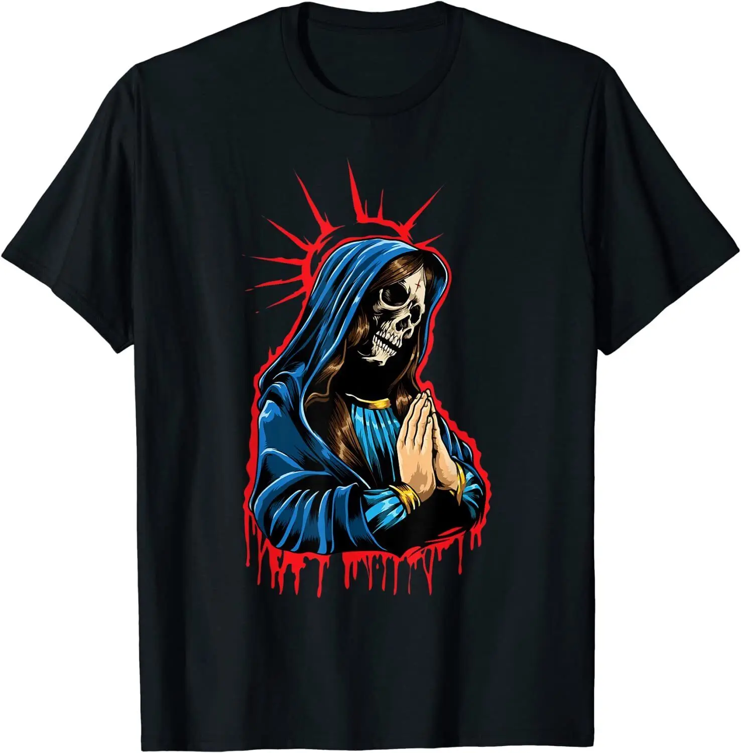 Camiseta del día de los muertos, camisa con gráfico de La Calavera Catrina, Papá Noel, Muerte, S-5XL