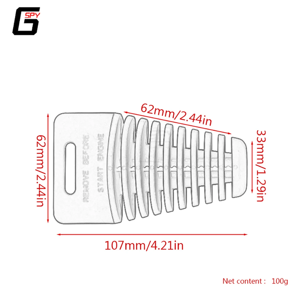 1PCS Universal Exhaust Pipe Plug Motorcycle Accessories Motocross Tailpipe Rubber Air Bleeder Silencer Wash Protector Cover image 6