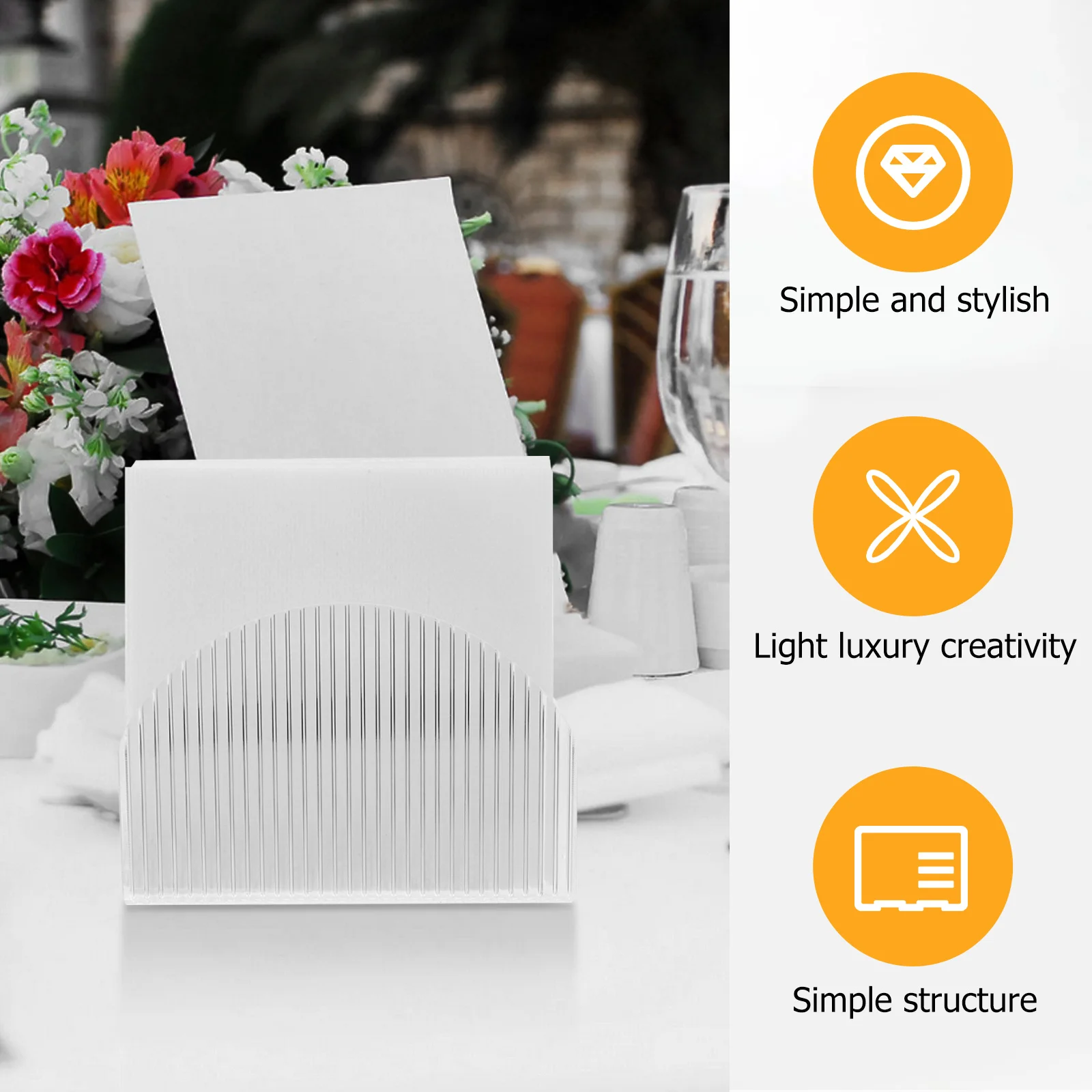 حامل مناديل أكريليك احترافي حامل مناديل سطح المكتب شفاف تصميم رائع لمحلات القهوة والمطابخ والمطاعم #6