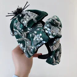 Green Black Personalized Headbands Retro Baroque Rhinestone Crystal Headband For Women Hairband Washing Face Headwear Wholesale