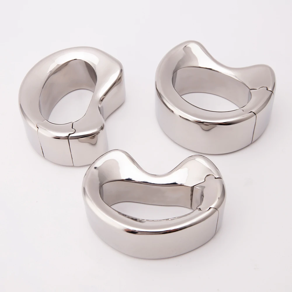 Male Heavy Duty Ball Stretcher Metal Scrotum Pendant Testis Weight Cock Ring Penis Restraint Stainless Steel Sex Toys For Men