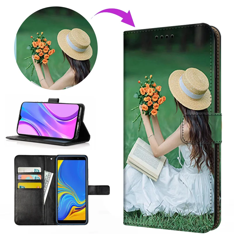 

Personalized Leather Wallet Cover for LG Custom Photo Case, G8, ThinQ, Stylo 7, K42, K50S, K51S, K51, K31, G6, G7, V20, V30, V40