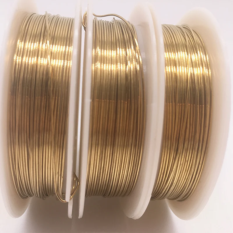 New 0.2/0.3/0.4/0.5/0.6/0.7/0.8/1.0mm Brass Copper Wires Beading Wire for Jewelry Making Diy Accessories