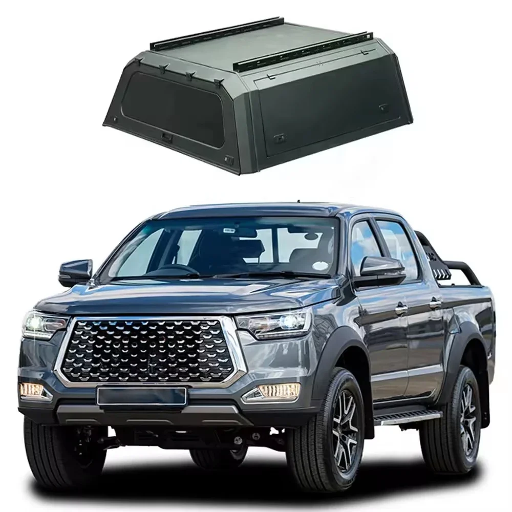 Hard Type Aluminum Alloy Topper Camper Pickup Tonneau Cover 4x4 Pickup Truck Canopy For JAC-T8