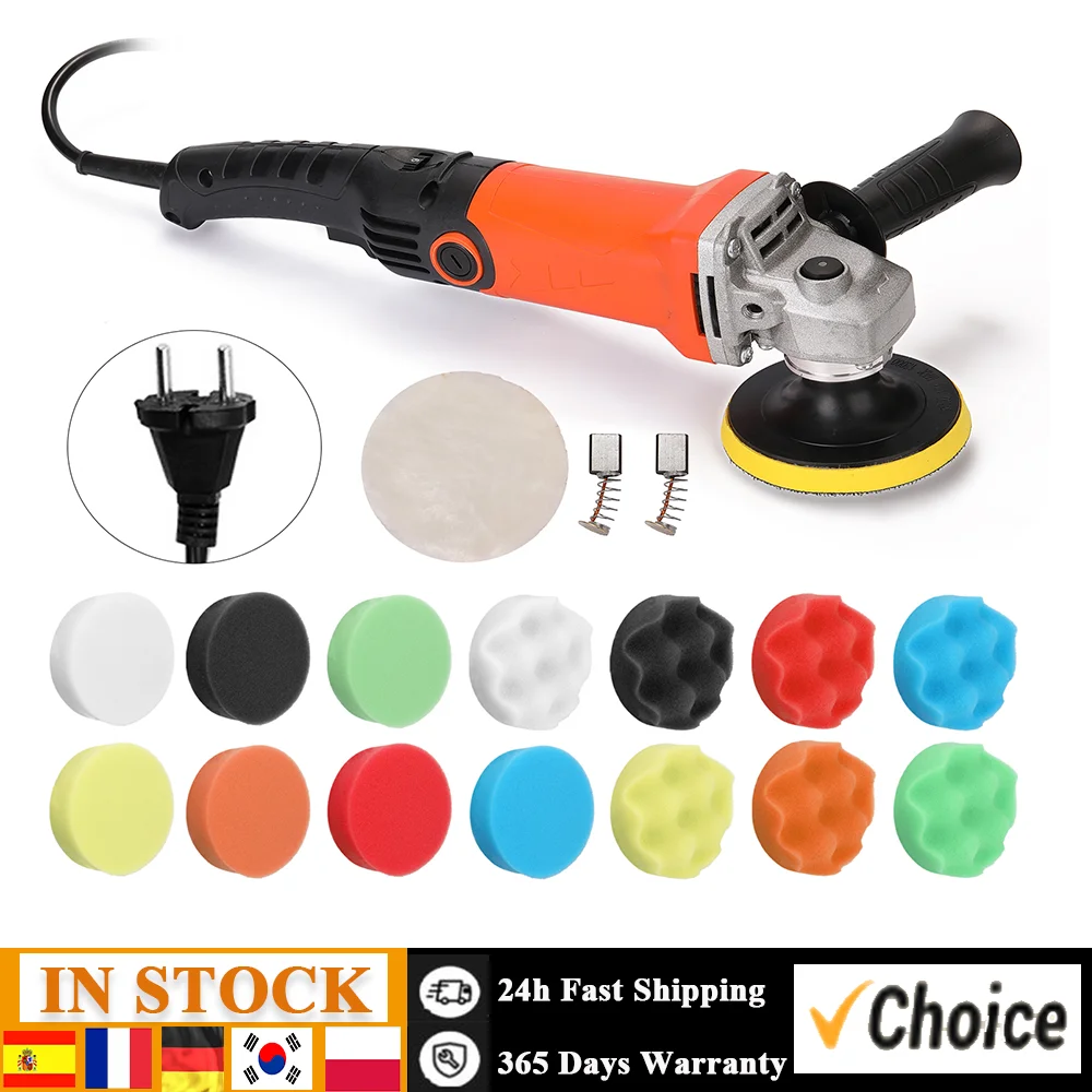 1200W 220V Adjustable Speed Car Electric Polisher Waxing Machine Automobile Furniture Polishing Tool